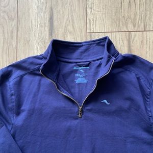 NWT Tommy Bahama Kids 1/4 Zip Navy Blue Pullover Sweater